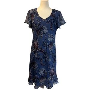 Vintage Floral Mesh Flutter Sleeve Dress WhimsyGoth Cottagecore Dark Academia 12